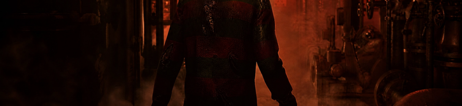 Silhouette d'un tueur cauchemardesque similaire à Freddy Krueger
