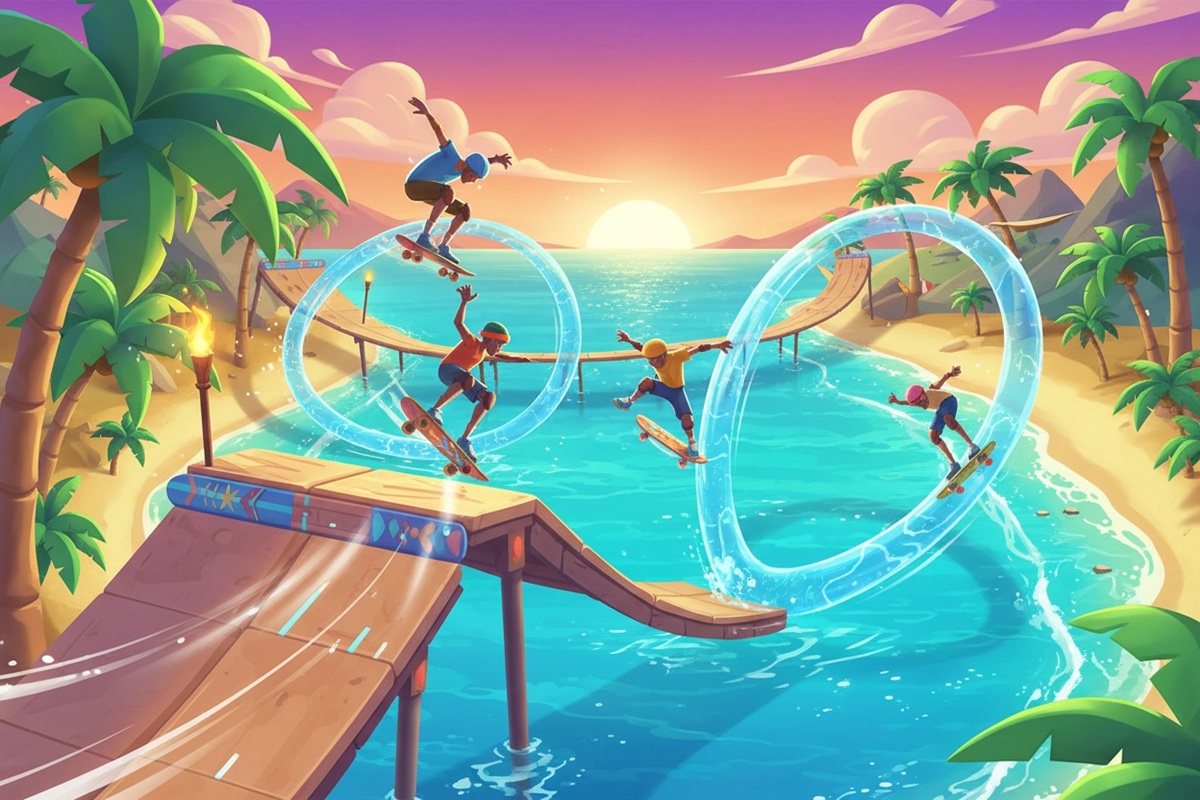 Gameplay d’un jeu comme Skate Rush