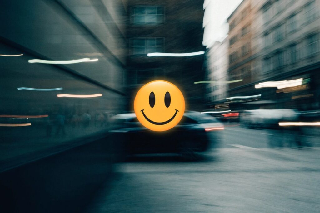 Symbole smiley souriant