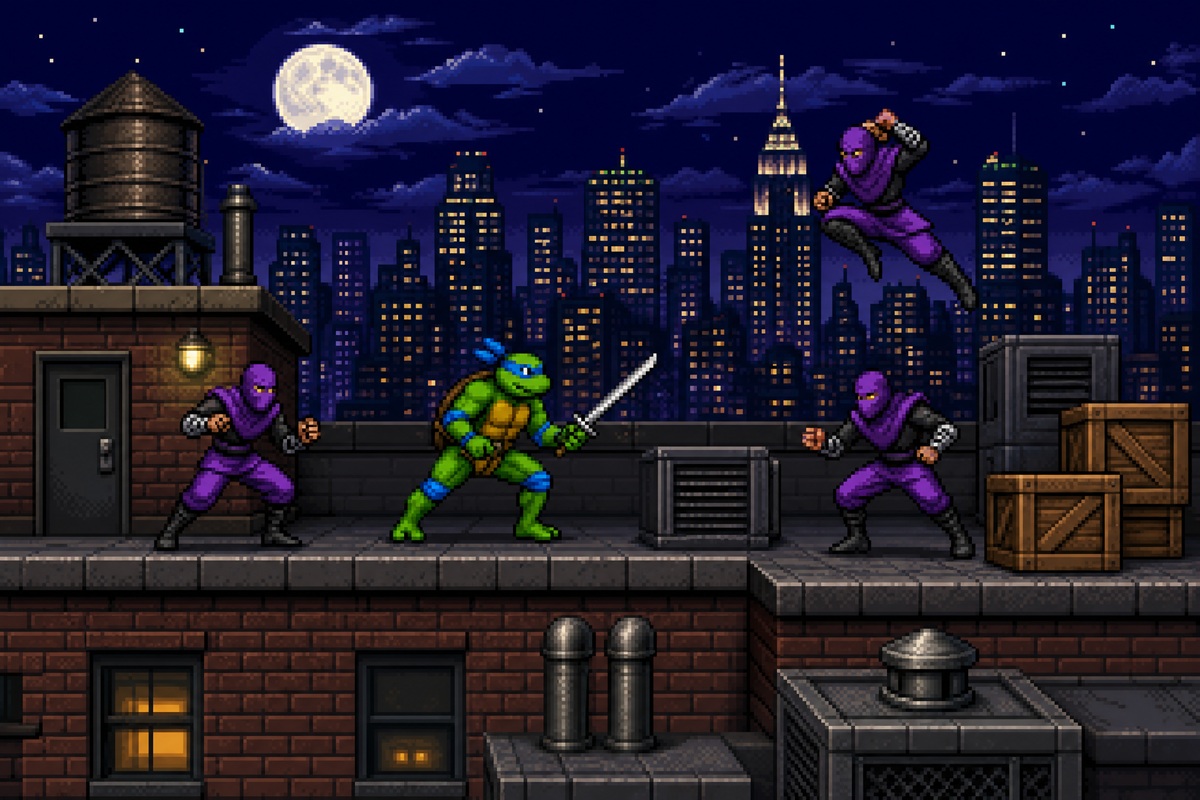 Gameplay d’un jeu comme TMNT: Epic Mutant Missions