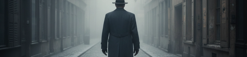 Un homme inspiré de Jean Moulin vu de dos