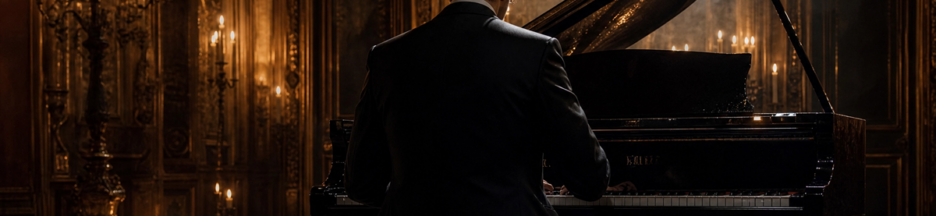 Un pianiste interprétant une mélodie sur un piano à queue