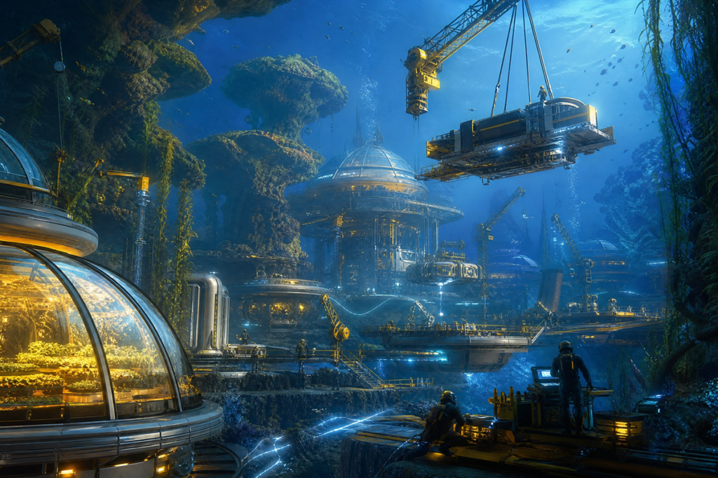 Une cité sous-marine en pleine reconstruction
