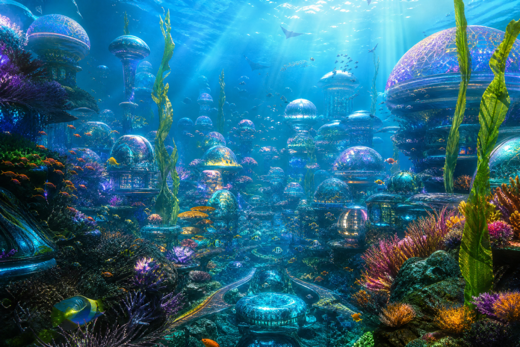 Une immense ville sous-marine inspirée
