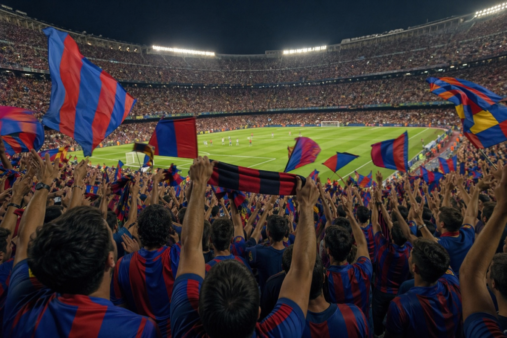 Les supporters du FC Barcelone