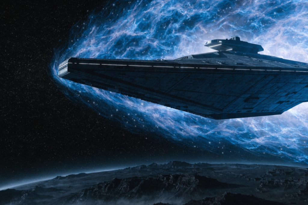 Flotte impériale dans l'espace évoquant la menace de Thrawn
