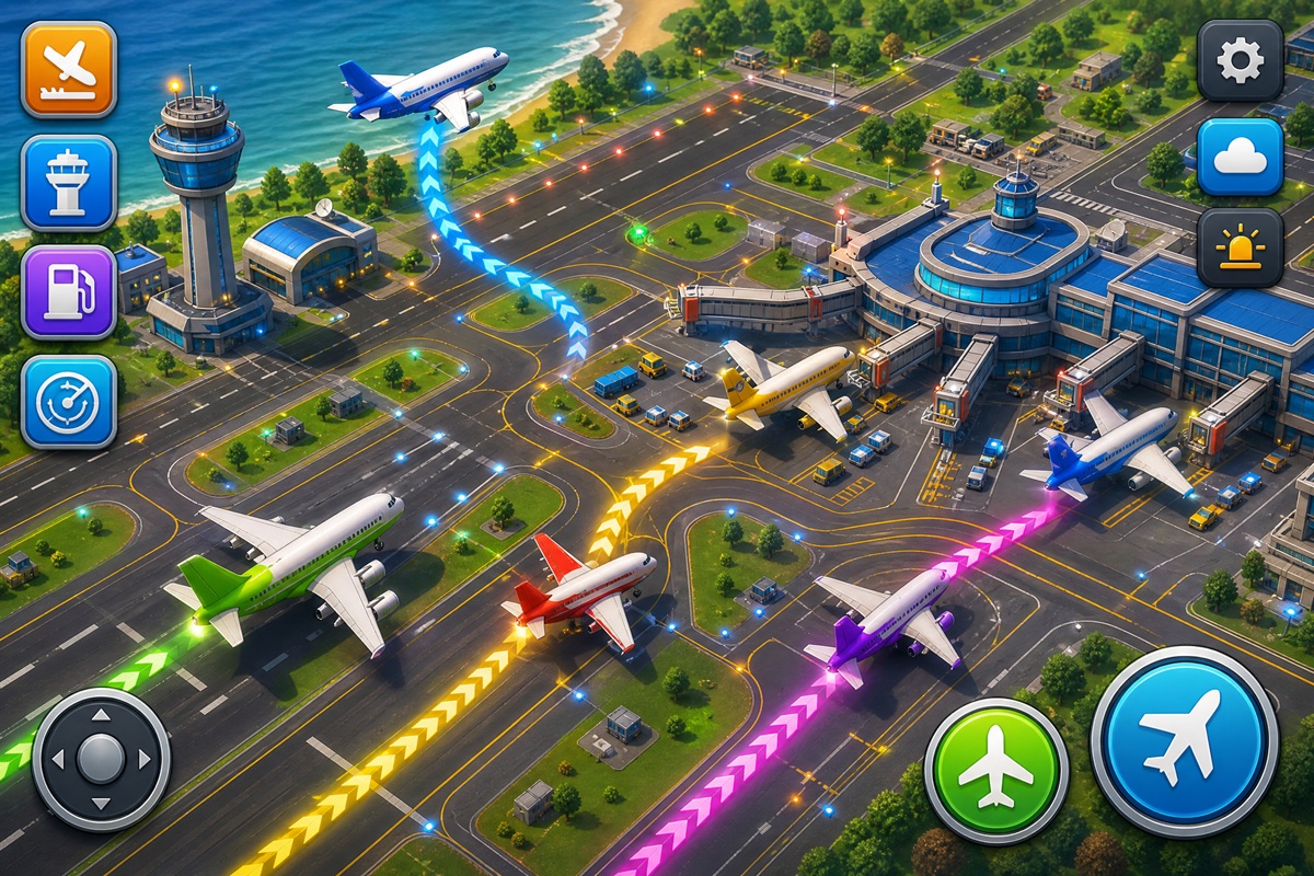 Gameplay d’un jeu comme Airport Rush