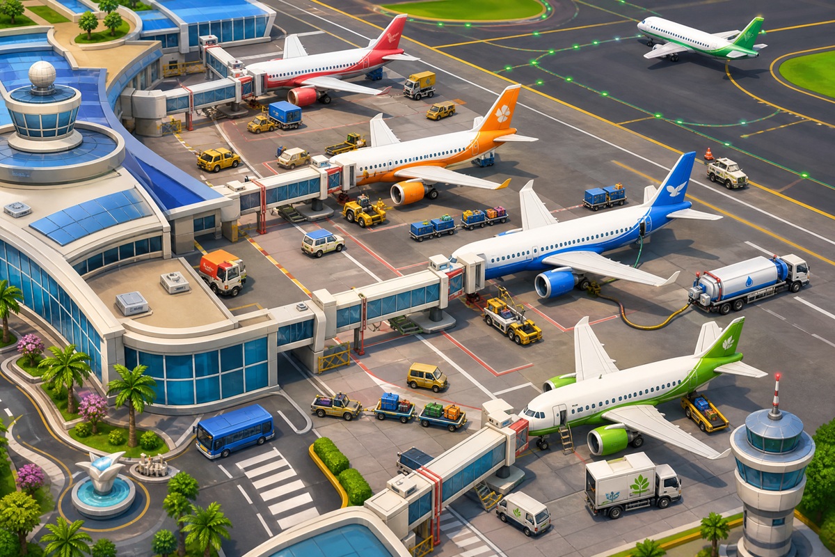 Gameplay d’un jeu comme Airport Rush