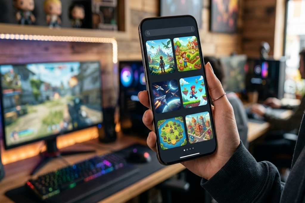 Illustration d’un catalogue similaire aux jeux iOS