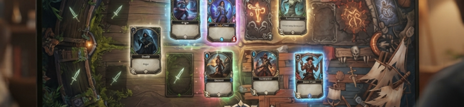 Gameplay d’un jeu de cartes comme Hearthstone