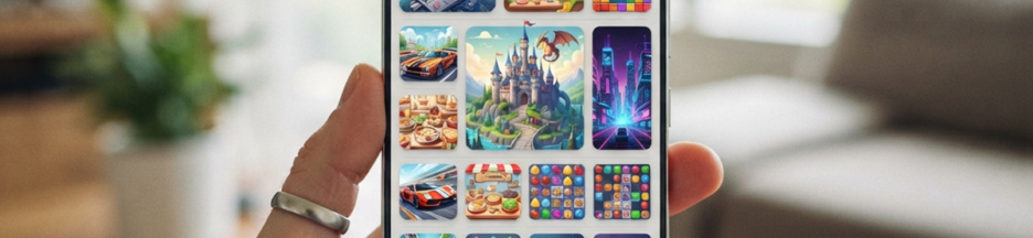 Illustration d’un catalogue de nouveaux jeux