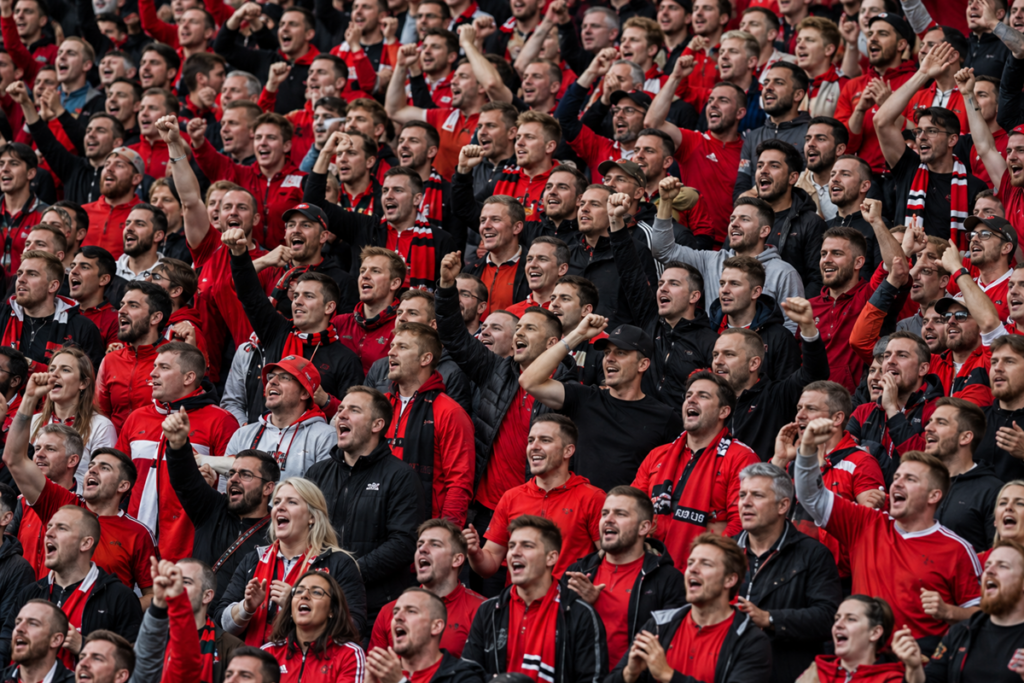 Les supporters de Manchester United
