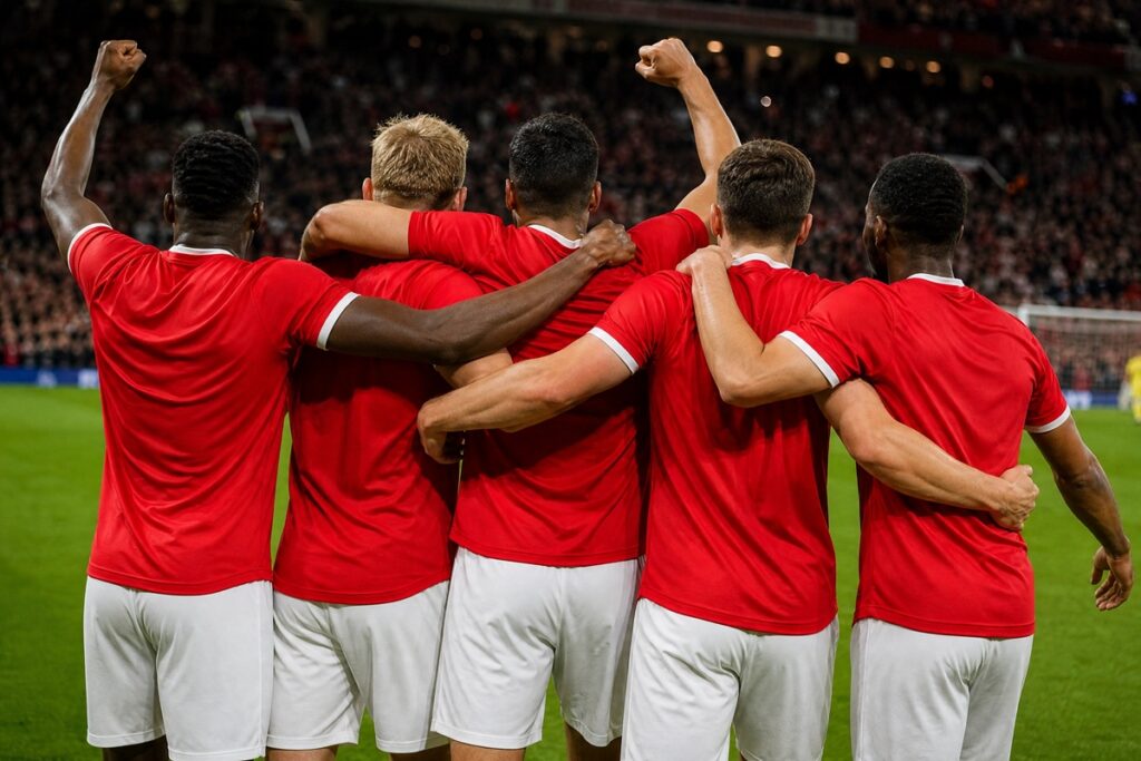 Les joueurs de Manchester United
