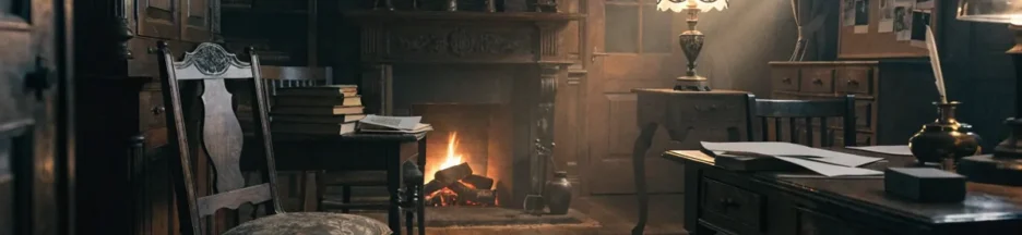 tableau d'investigation dans un intérieur victorien anglais