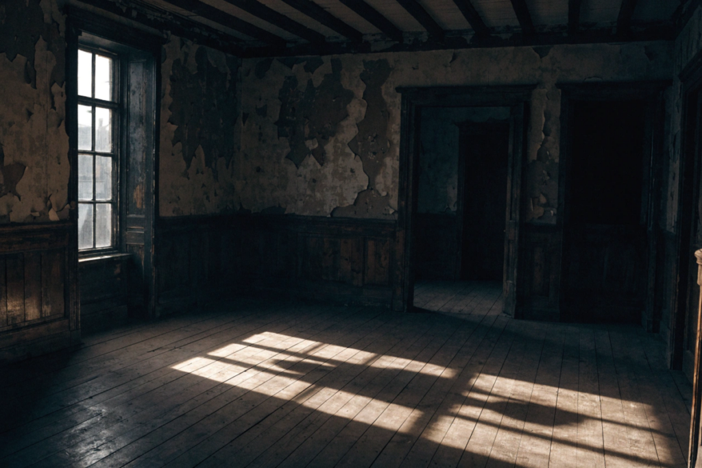 appartement vide ambiance horreur psychologique évoquant le film Possession 2027