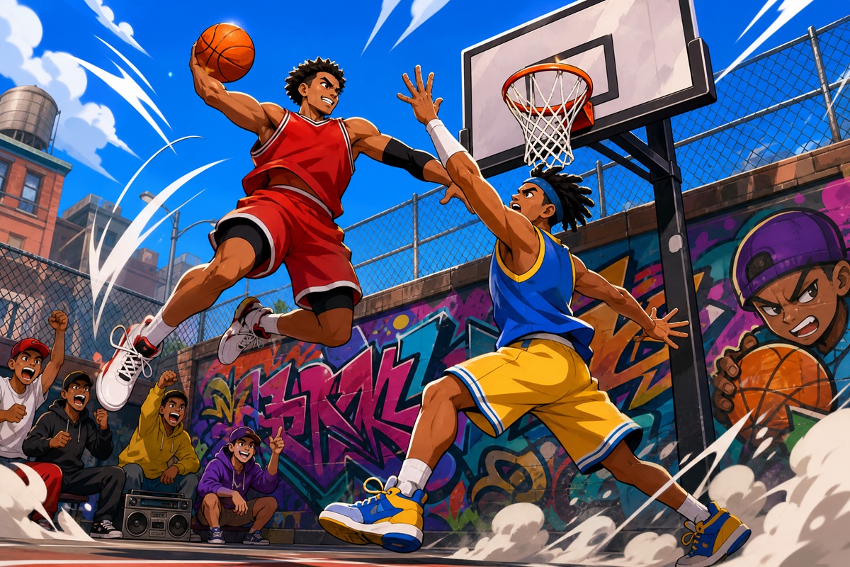 Gameplay d’un jeu comme Street Basketball