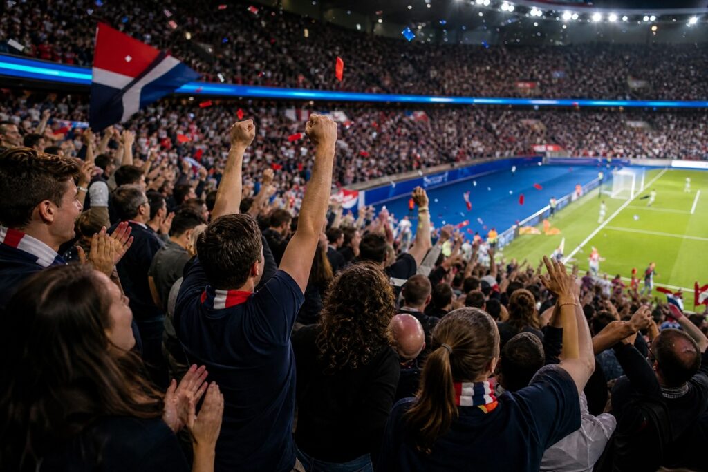 Les supporters du PSG en tribune
