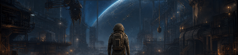 Un astronaute solitaire vu uniquement de dos