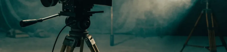 Caméra de cinéma symbolisant le premier film Adieu monde cruel de Félix de Givry