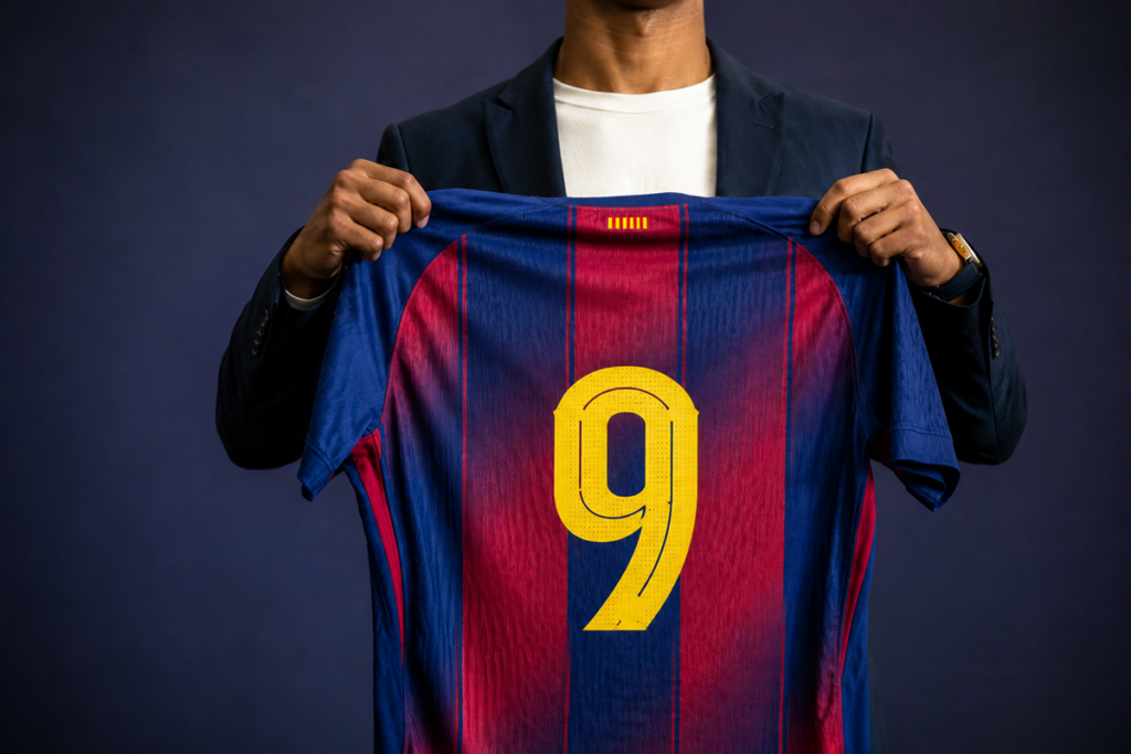 Illustration Gabriel Jesus avec le maillot du FC Barcelone