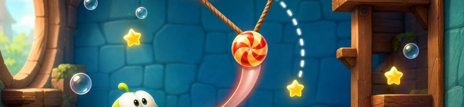 Gameplay d’un jeu mobile comme Cut the Rope
