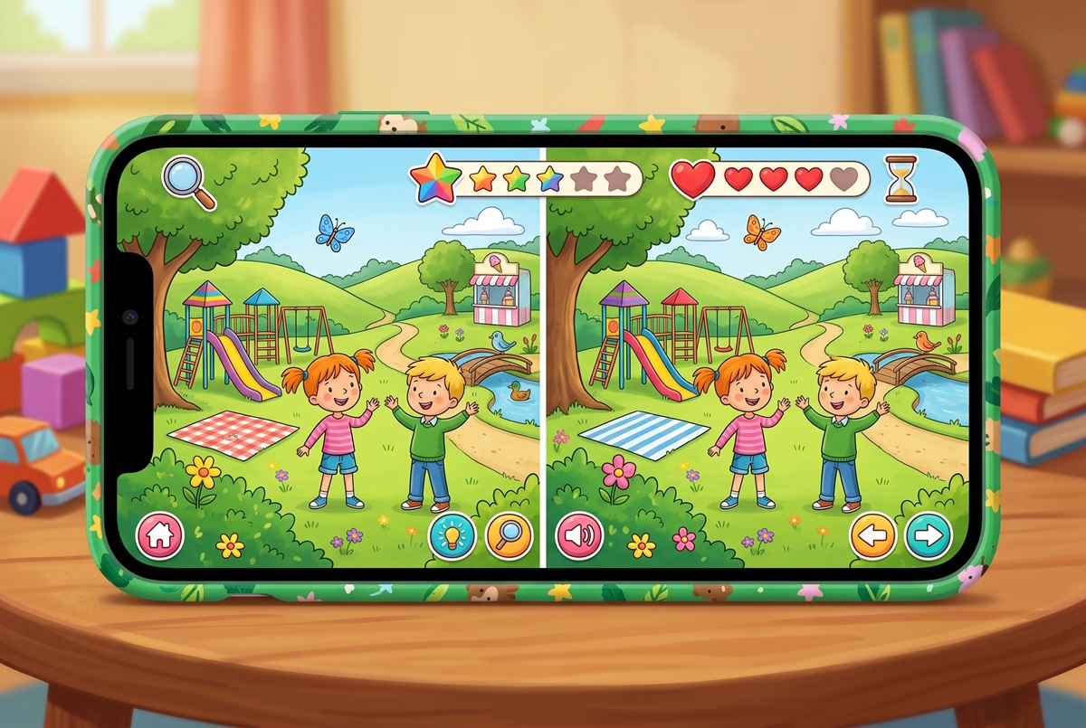 Gameplay d’un jeu comme Daisy and Ollie : Spot the Difference