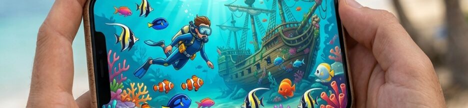 Gameplay d’un jeu d’exploration sous-marine comme Dave the Diver
