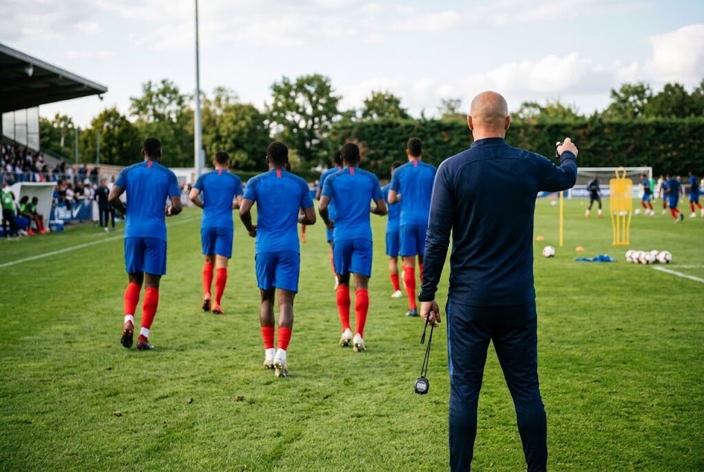 Entraîneur similaire à Zinédine Zidane à l’entraînement