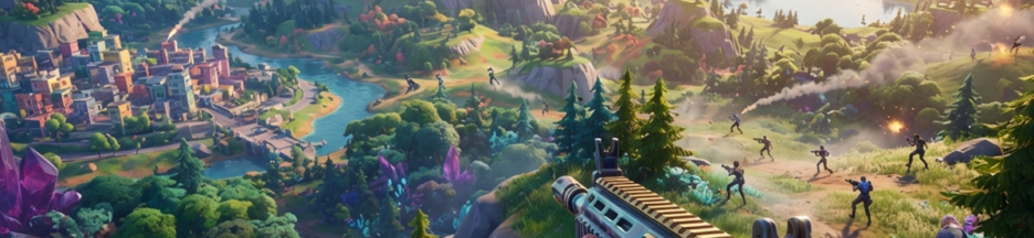 Gameplay d’un jeu similaire à Fortnite