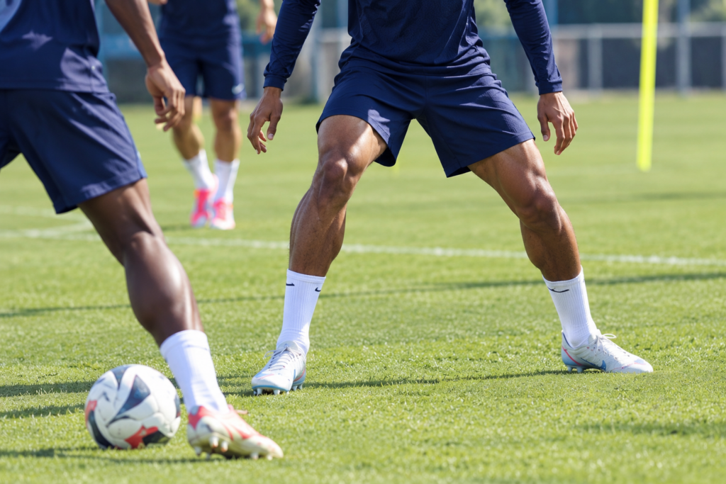 Illustration de Leny Yoro à l'entraînement