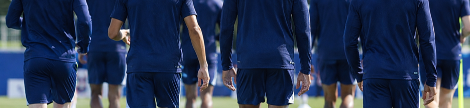 Les joueurs de l'équipe de France à l'entraînement