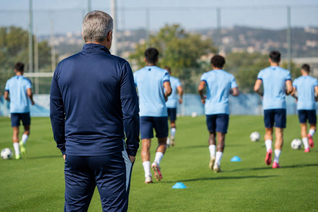 Entraîneur de l’OM et les joueurs