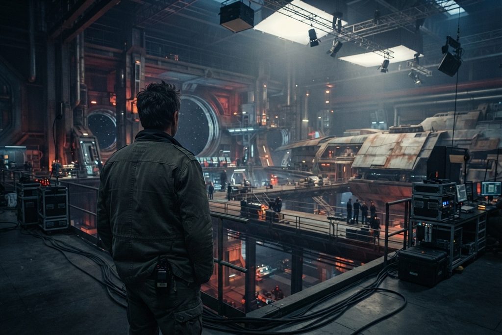  Image d’un réalisateur debout sur un plateau de tournage