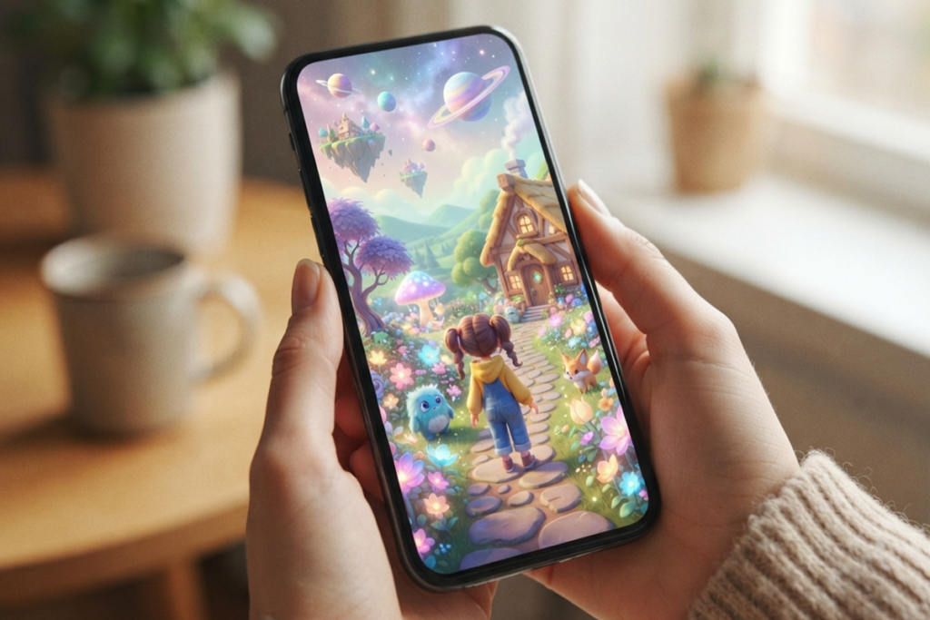 Gameplay d’un jeu mobile comme Petit Planet