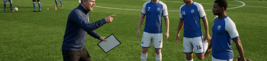 Gameplay d’un jeu mobile similaire à Soccer Manager 2027
