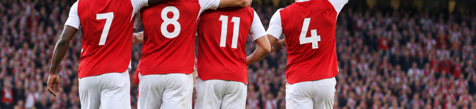 Joueurs d’Arsenal après une victoire