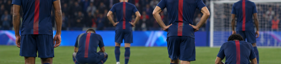 Illustration des joueurs du PSG après une défaite