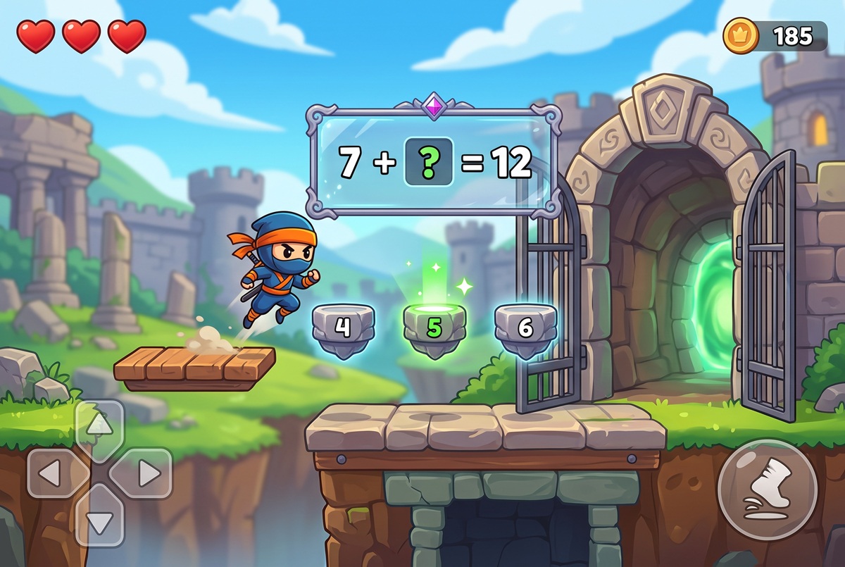 Gameplay d’un jeu comme Math Quest
