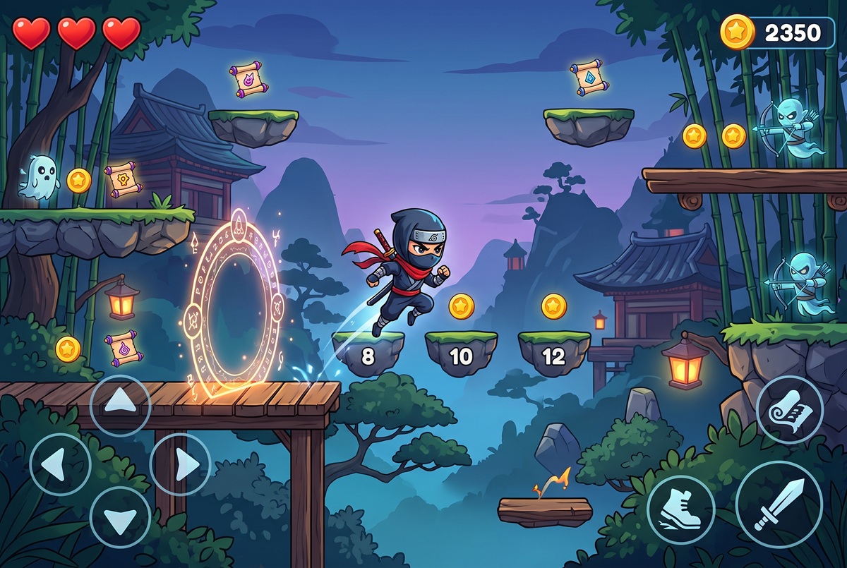 Gameplay d’un jeu comme Math Quest