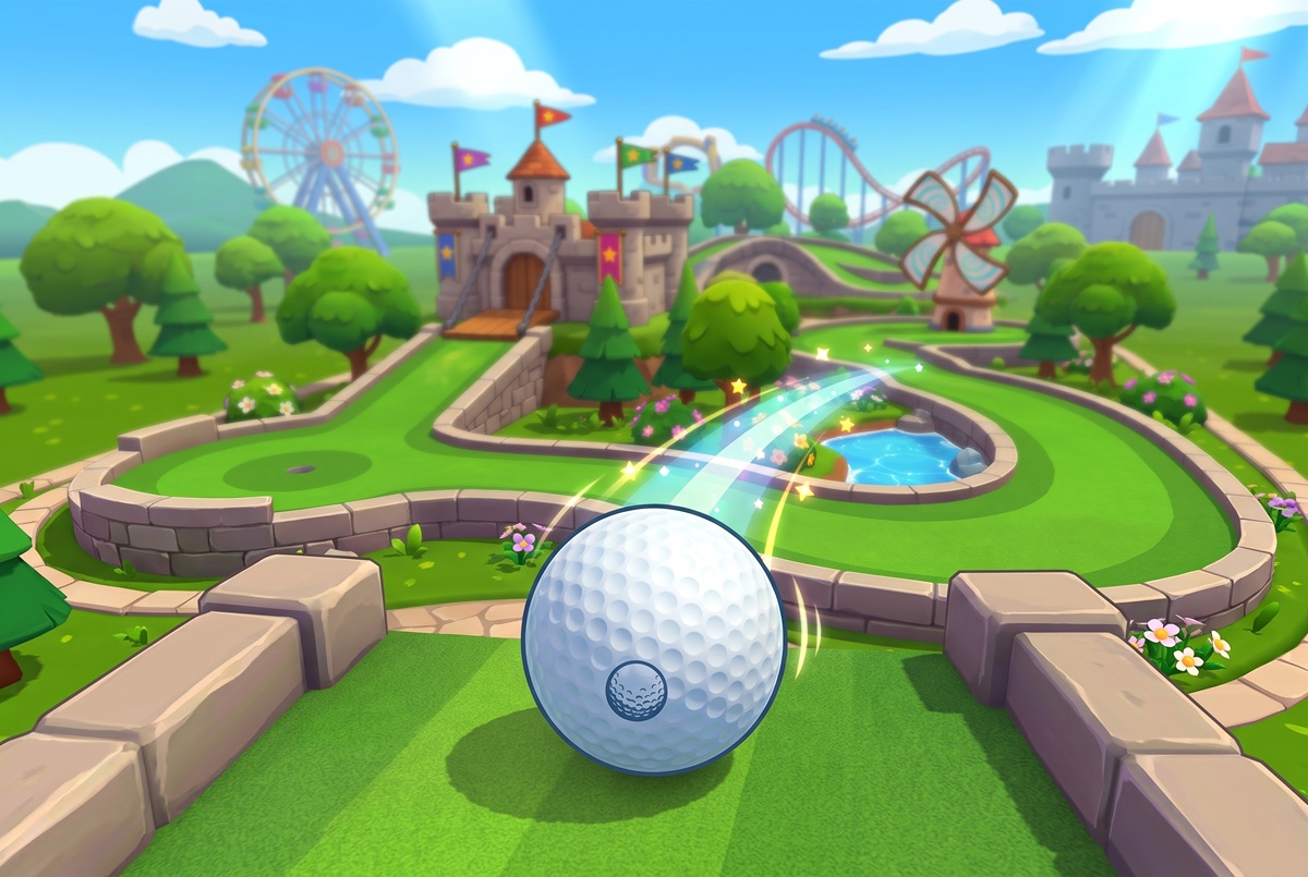 Gameplay d’un jeu comme Minigolf Tour