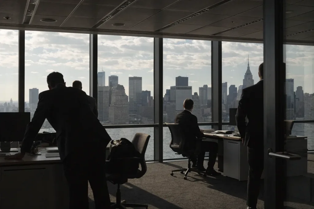 Une équipe policière dans un bureau rappelant NCIS : New York