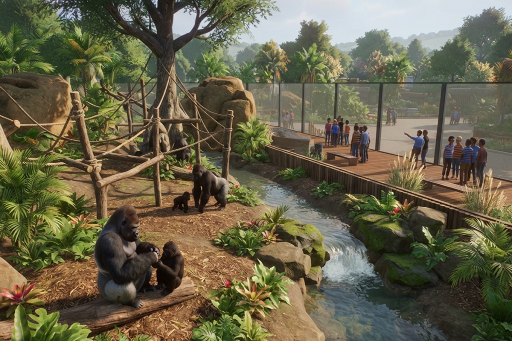Gameplay d’un jeu similaire à Planet Zoo 2