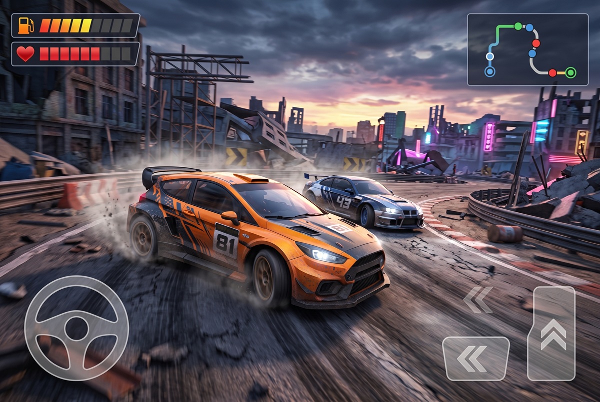 Gameplay d’un jeu comme Rogue Racing