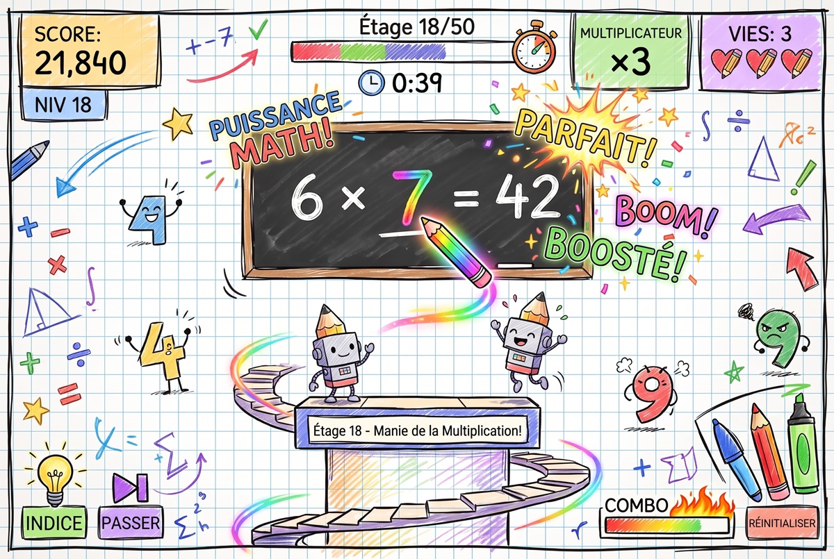 Gameplay d’un jeu comme Scribble: Play with Math