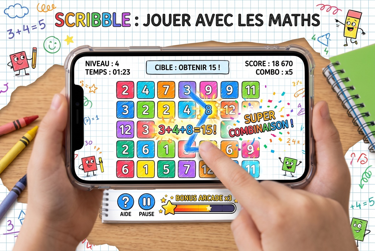 Gameplay d’un jeu comme Scribble: Play with Math
