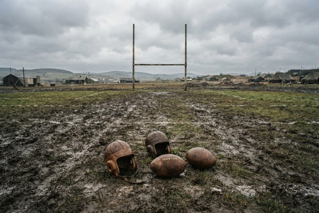 Terrain de football américain militaire des années 1940