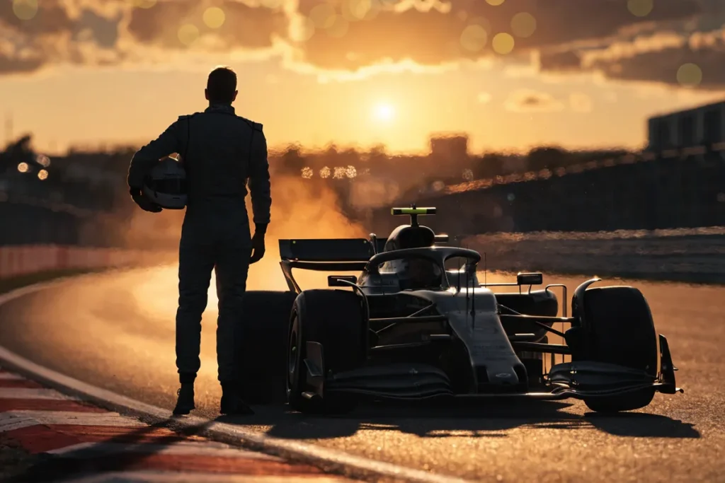Piste de Formule 1 illustrant l'univers de la romance Throttled