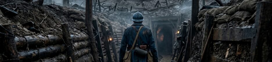Un jeune soldat dans les tranchées de 1916