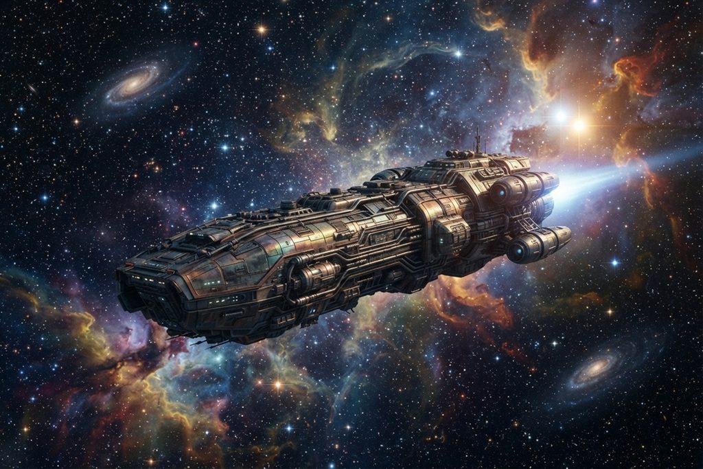 Un vaisseau spatial futuriste