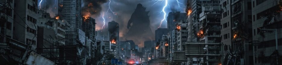 Une immense ville japonaise plongée dans le chaos